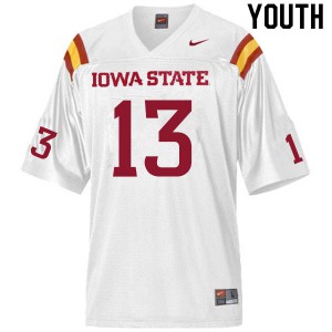 Youth Iowa State Cyclones #13 Tayvonn Kyle White Stitched Jerseys 952661-570