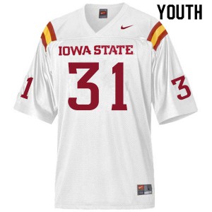 Youth Cyclones #31 Virdel Edwards II White College Jersey 384825-913