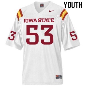 Youth Iowa State University #53 Will Clapper White Stitched Jerseys 677577-772